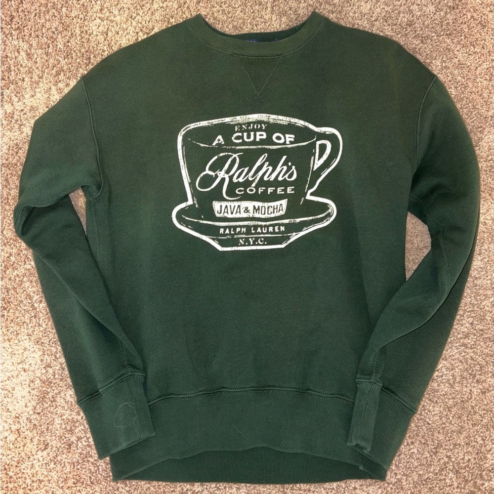 Ralph Lauren Green 'Ralph's Coffee' Crewneck Sweatshirt SOLD OUT